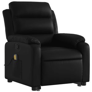 Fotel Podnoszony Masujący Rozkładany Czarny Ekoskóra Komfortowy Do Salonu 784057 Fotel Podnoszony Masujący Rozkładany Czarny Ekoskóra Komfortowy Do Salonu 784057