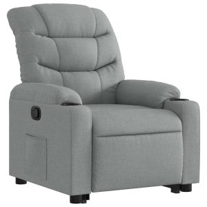 Fotel Podnoszony Rozkładany Jasnoszary Obity Tkaniną Komfortowy Do Salonu 785464 Fotel Podnoszony Rozkładany Jasnoszary Obity Tkaniną Komfortowy Do Salonu 785464