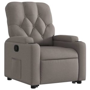 Fotel Podnoszony Rozkładany Kolor Taupe Obity Tkaniną Komfortowy Do Salonu 786802 Fotel Podnoszony Rozkładany Kolor Taupe Obity Tkaniną Komfortowy Do Salonu 786802
