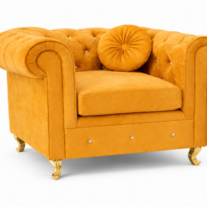 Fotel Prima pikowany Chesterfield glamour miodowy elegancki 959341 Fotel Prima pikowany Chesterfield glamour miodowy elegancki 959341