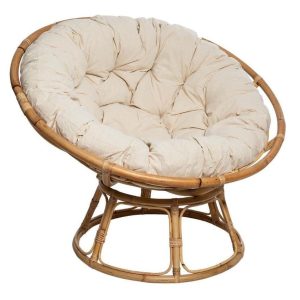 FOTEL RATTANOWY Seram z okrągłą poduchą na siedzisku boho 713228 FOTEL RATTANOWY Seram z okrągłą poduchą na siedzisku boho 713228