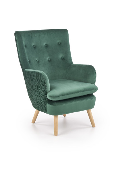 Fotel RAVEL VELVET ciemno zielony 999536