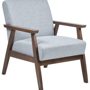 Fotel retro tapicerowany jasnoszary 158584 Fotel retro tapicerowany jasnoszary 158584