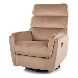 Fotel rozkładany ARGOS VELVET z funkcją kołyski beżowy 840023 Fotel rozkładany ARGOS VELVET z funkcją kołyski beżowy 840023