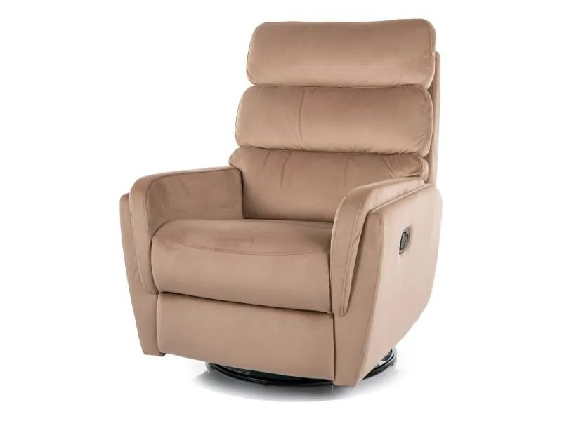 Fotel rozkładany ARGOS VELVET z funkcją kołyski beżowy 840023