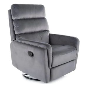 Fotel rozkładany ARGOS VELVET z funkcją kołyski szary 839991 Fotel rozkładany ARGOS VELVET z funkcją kołyski szary 839991