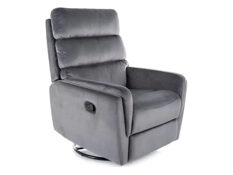Fotel rozkładany ARGOS VELVET z funkcją kołyski szary 839991