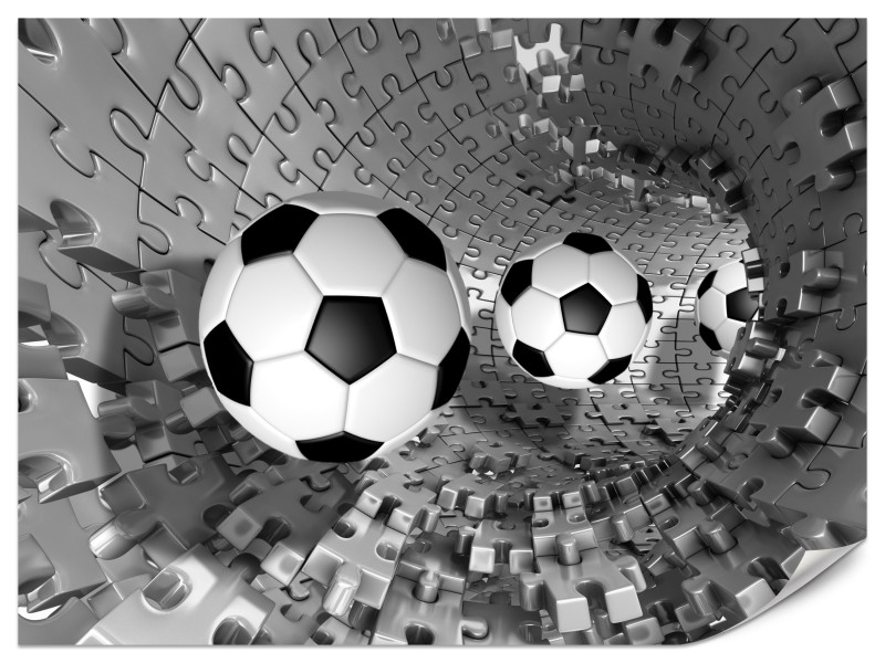 Fototapeta Piłka Nożna Puzzle 3D 150x105cm 986520