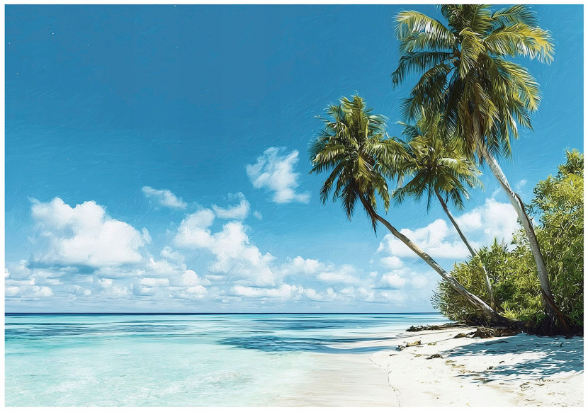 Fototapeta plaża morze palmy krajobraz na ścianę sypialnia salon 350x250 712200