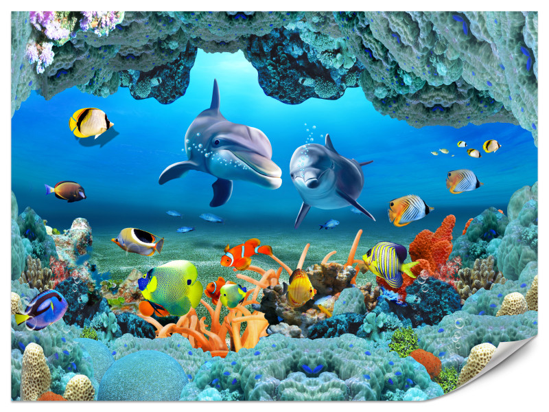 Fototapeta Podwodna jaskinia 200x140cm 987428