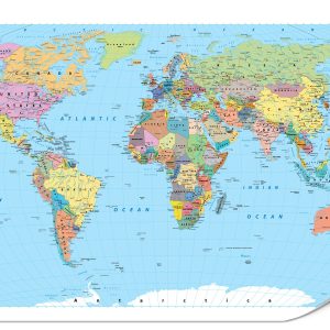 Fototapeta Polityczna mapa świata po angielsku 200x140cm 984532 Fototapeta Polityczna mapa świata po angielsku 200x140cm 984532