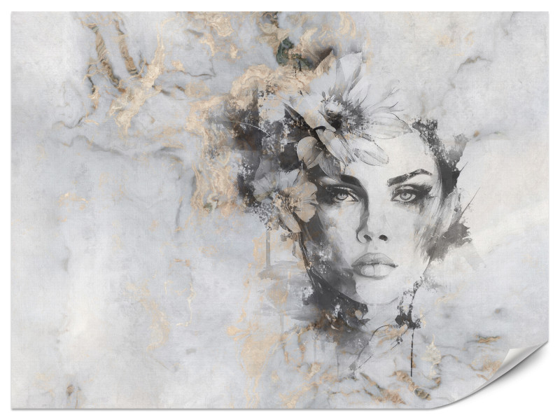 Fototapeta Portret kobiety na betonie 100x70cm 984585