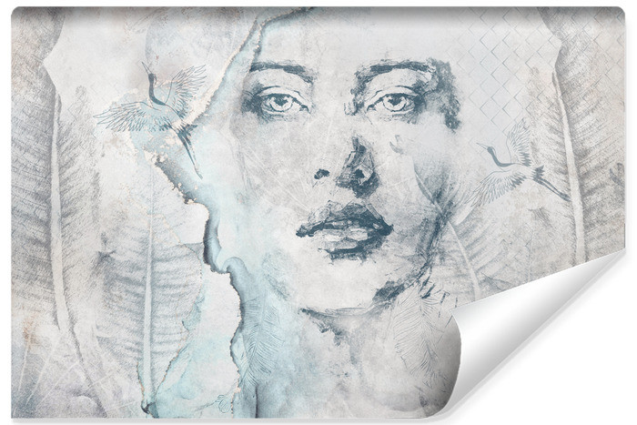 Fototapeta Portret Kobiety Na Betonie 208x146cm 323427
