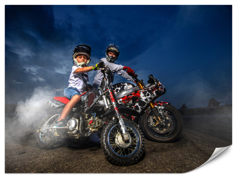 Fototapeta Rodzina na motorach 300x210cm 987643