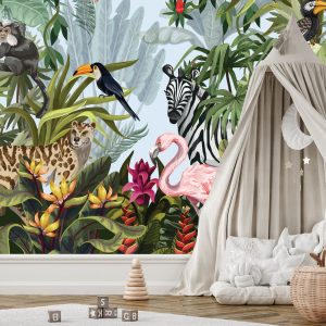 Fototapeta Rośliny tropikalne i zwierzęta 400x280cm 987758 Fototapeta Rośliny tropikalne i zwierzęta 400x280cm 987758