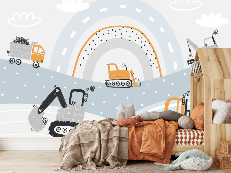 Fototapeta Samochody budowlane 450x315cm 987389