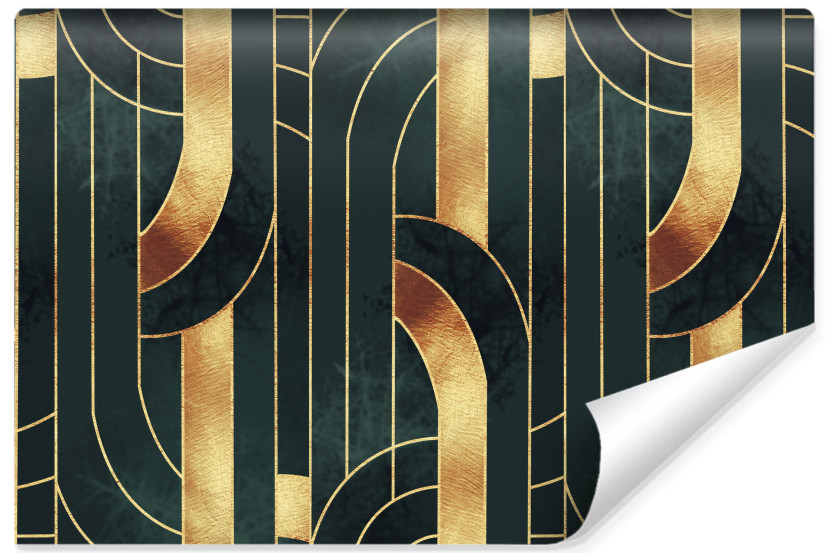 Fototapeta Wzór GEOMETRYCZNY Złota Abstrakcja 405x270cm 173162