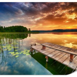 Fototapeta Zachód słońca nad jeziorem 100x70cm 984389 Fototapeta Zachód słońca nad jeziorem 100x70cm 984389