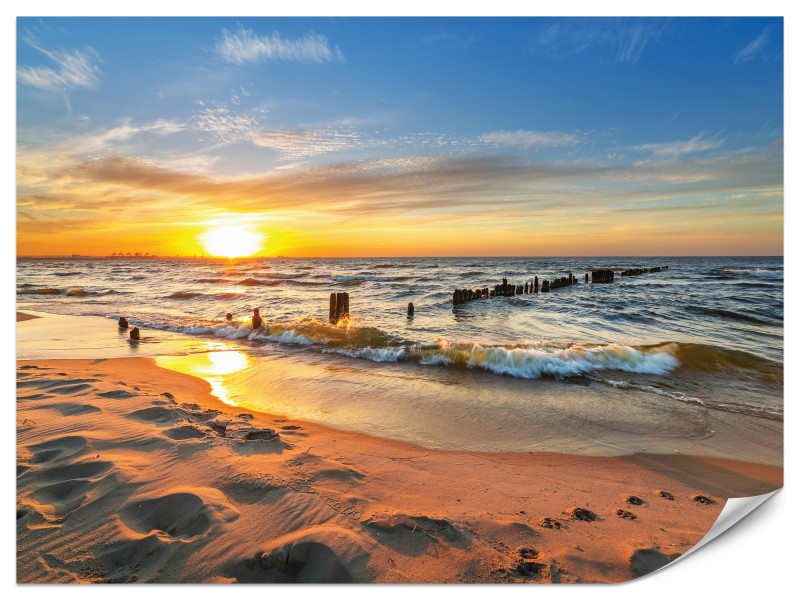 Fototapeta Zachód słońca nad morzem 500x350cm 976587