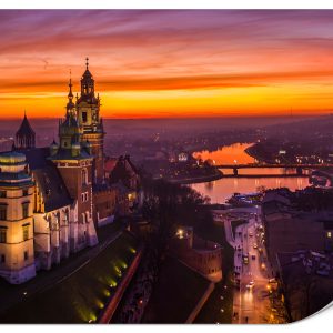 Fototapeta Zachód słońca nad Wawelem 200x140cm 985812 Fototapeta Zachód słońca nad Wawelem 200x140cm 985812