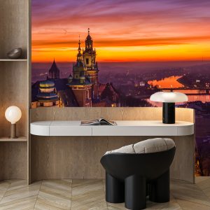 Fototapeta Zachód słońca nad Wawelem 300x210cm 985601 Fototapeta Zachód słońca nad Wawelem 300x210cm 985601