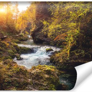 Fototapeta Zachód Słońca Nad Wodospadem 3D 416x290cm 257478