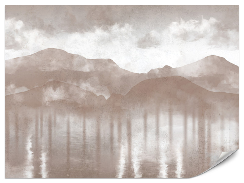 Fototapeta Zamglony beżowy pejzaż 400x280cm 976459
