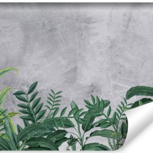 Fototapeta Zielone LIŚCIE Beton Efekt 3D 460x300cm 261563 Fototapeta Zielone LIŚCIE Beton Efekt 3D 460x300cm 261563