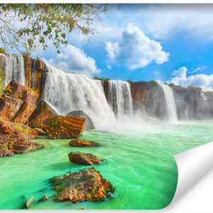 Fototapeta Zjawiskowy Wodospad Efekt 3D 450x300cm 263026