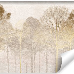 Fototapeta Złote drzewa na betonie 90x60cm 306820 Fototapeta Złote drzewa na betonie 90x60cm 306820