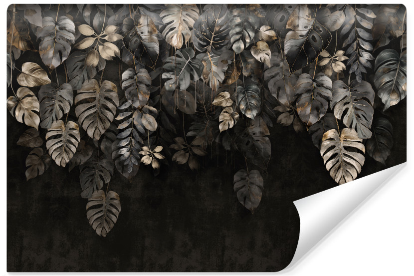 Fototapeta Złote LIŚCIE Montera Abstrakcja 180x120cm 228439
