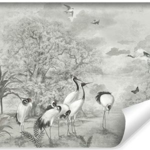 Fototapeta Żurawie Na Betonie W Styl Vintage 360x240cm 307711 Fototapeta Żurawie Na Betonie W Styl Vintage 360x240cm 307711