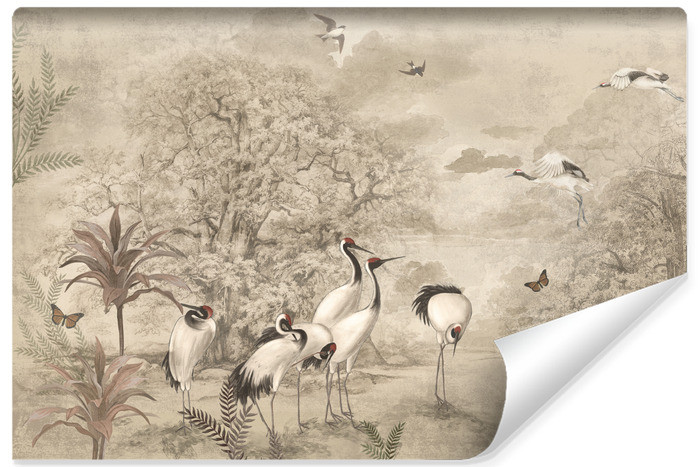 Fototapeta Żurawie w stylu retro 368x280cm 307594