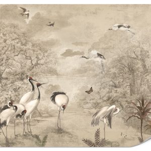 Fototapeta Żurawie w stylu retro V1 350x256cm 984950 Fototapeta Żurawie w stylu retro V1 350x256cm 984950