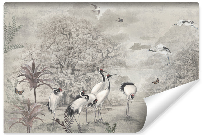 Fototapeta Żurawie W Stylu Vintage 104x70.5cm 306411
