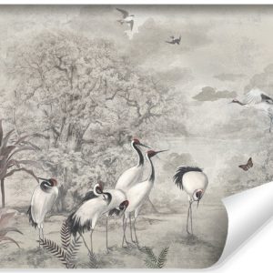 Fototapeta Żurawie W Stylu Vintage 312x219cm 306483 Fototapeta Żurawie W Stylu Vintage 312x219cm 306483