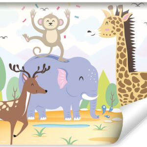 Fototapeta ZWIERZĄTKA Słońce Słoń Małpka 400x280cm 265449 Fototapeta ZWIERZĄTKA Słońce Słoń Małpka 400x280cm 265449