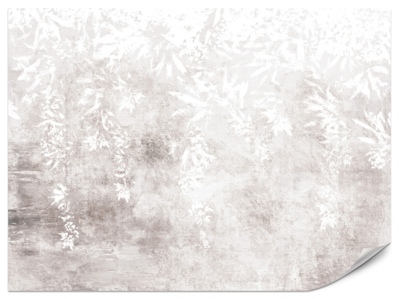 Fototapeta Zwisające cienie roślin na beżowej teksturze 450x315cm 976153