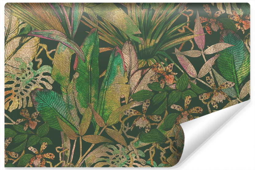 Fototapety Abstrakcyjne Liście W Stylu Vintage 450x300cm 257089