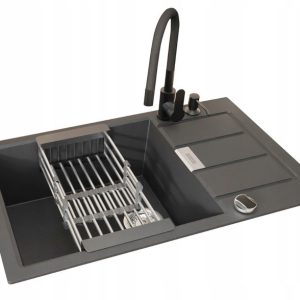 Franke Sirius Sid 2.0 S2D 611-78 XL Slim kwarc onyx bateria 238091 Franke Sirius Sid 2.0 S2D 611-78 XL Slim kwarc onyx bateria 238091