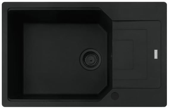 FRANKE Zlewozmywak UBG 611-78 XL czarny mat, czarny odpływ 382894