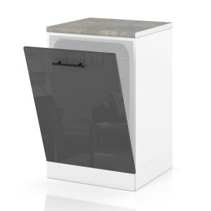 Front zabudowa zmywarki szafka 60cm spremium szary połysk 377752 Front zabudowa zmywarki szafka 60cm spremium szary połysk 377752