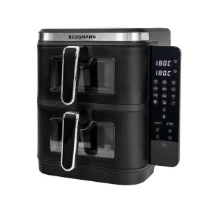 Frytkownica Beztłuszczowa 2×5,5L BERGMANN AirFryer 2800W 12 Programów 939701 Frytkownica Beztłuszczowa 2×5,5L BERGMANN AirFryer 2800W 12 Programów 939701