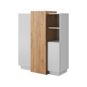 Funkcjonalna komoda 3D WOOD / biały mat + dąb craft złoty 326107 Funkcjonalna komoda 3D WOOD / biały mat + dąb craft złoty 326107