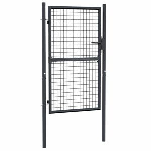 Furtka ogrodowa Antracyt 100 x 200 cm Stal vidaXL 391060