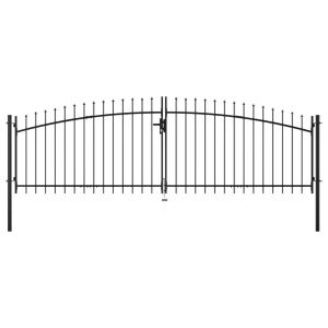 Furtka ogrodowa Czarny 400 x 200 cm Stal vidaXL 473273 Furtka ogrodowa Czarny 400 x 200 cm Stal vidaXL 473273