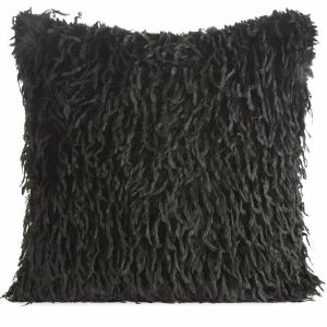 Futrzana poszewka na poduszkę ADORE 45×45 cm czarna 410643