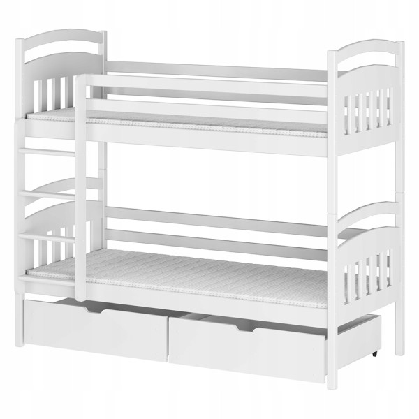 GABI 80x170 białe łóżko piętrowe Lano Meble 803078
