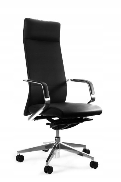 Gabinetowy fotel TRENT czarny eko skóra 710253