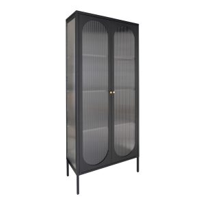 GABLOTA Adelaide 180 cm czarna 2-drzwiowa SZKLANA metalowa 652320